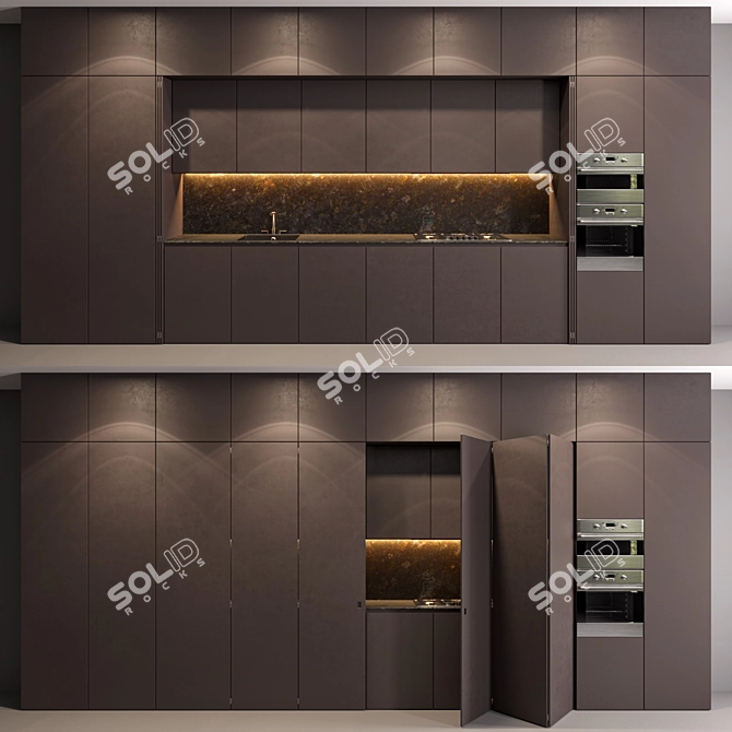 Modern German kitchen: Leicht 3D model image 1