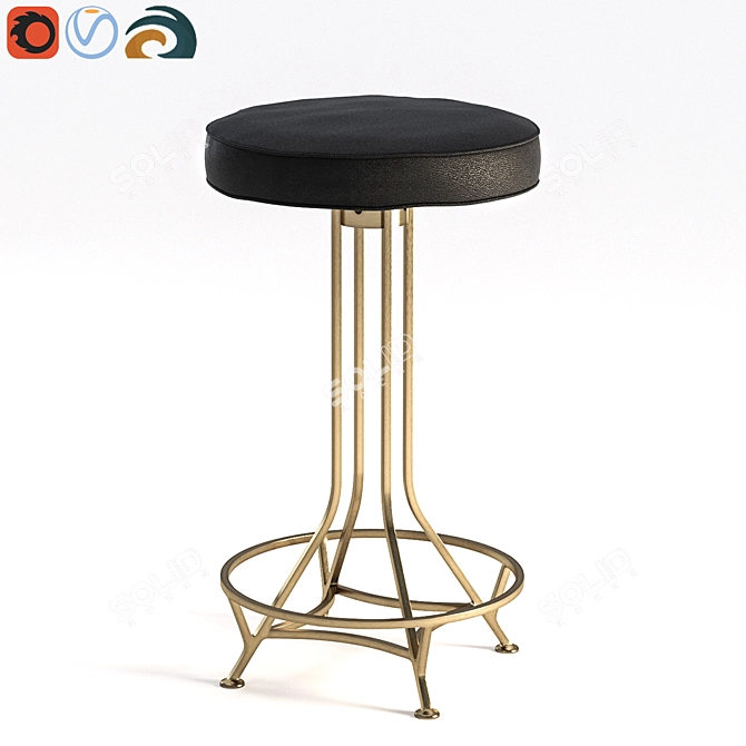 Livi Counter Stool: Sleek and Stylish Seating 3D model image 1