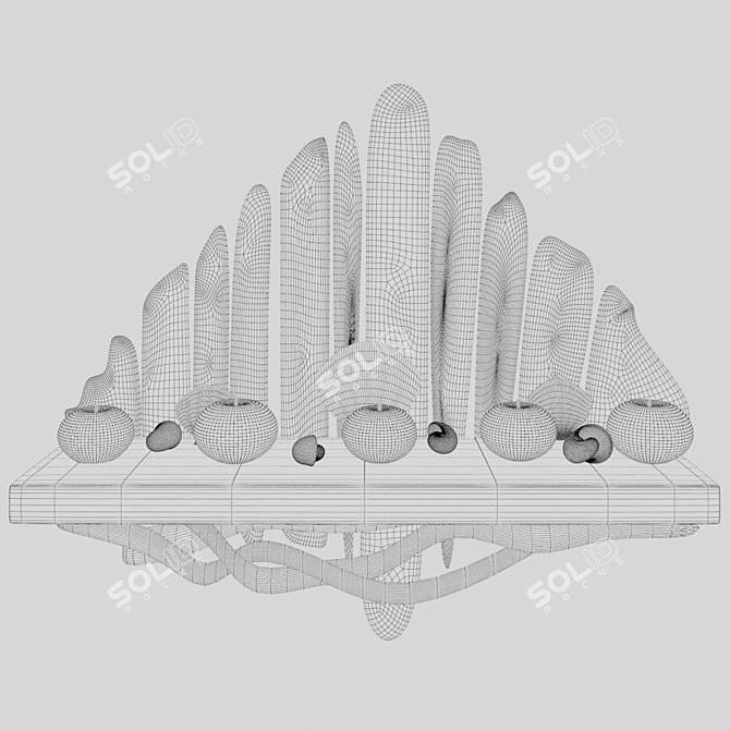 Candlelit Wall Shelf 3D model image 2