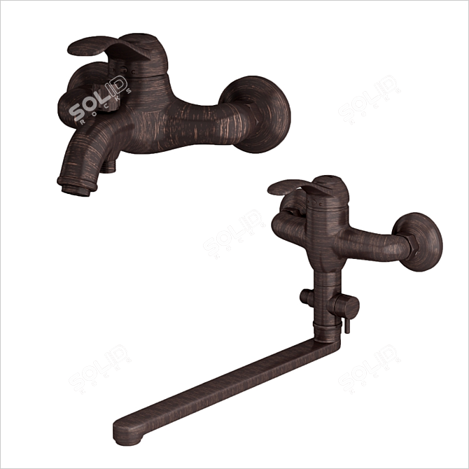 Isar 1300_OM Bath Mixers: Classic Elegance for your Bathroom 3D model image 1