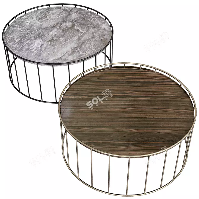 Sleek Minotti Coffee Tables 3D model image 1