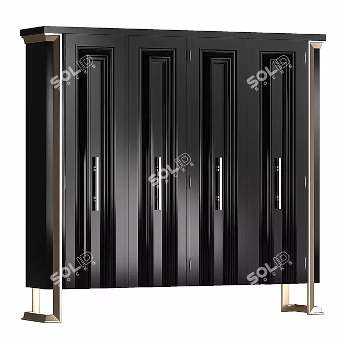 Luxurious Closet Organizer 3D model image 2