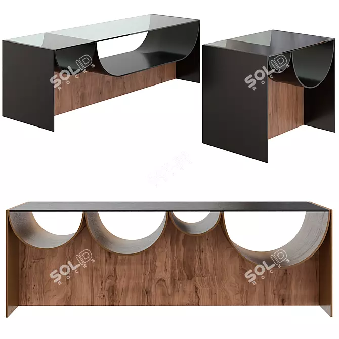 Sleek Minotti Coffee Tables 3D model image 1