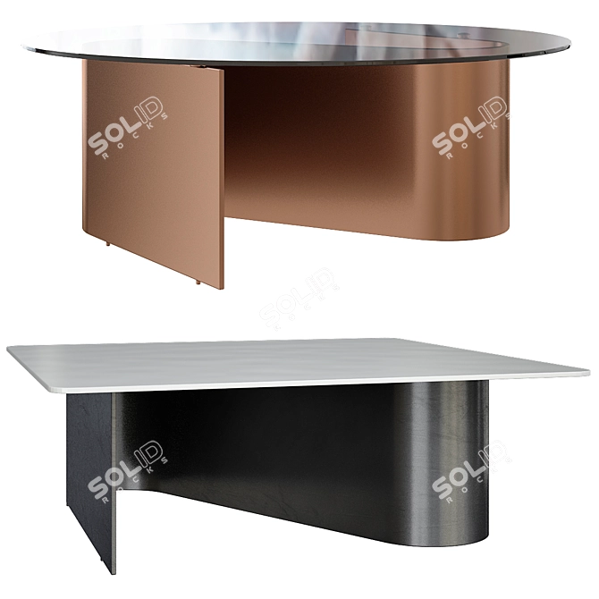 Modern and Chic Coffee Tables 3D model image 1
