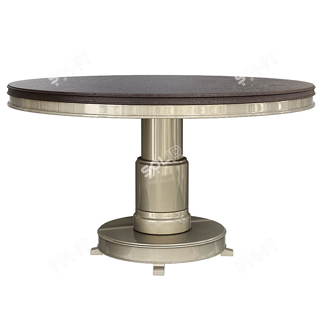 Spacious Elegant Pedestal Table 3D model image 1