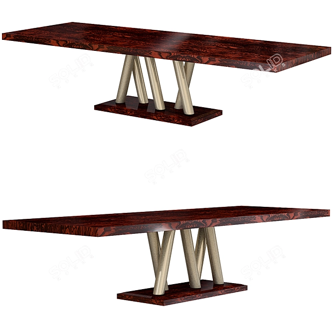 Elegant Plinto Dining Table 3D model image 1