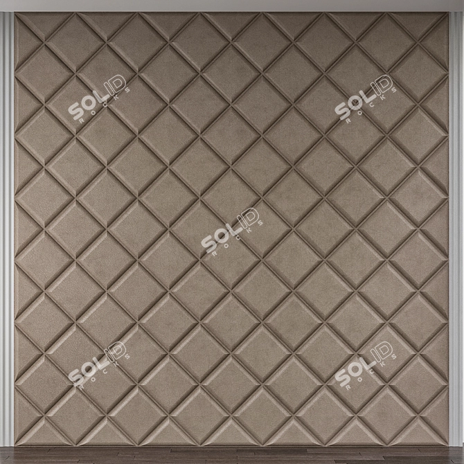 Modern 3D Wall Panel 3D model image 1