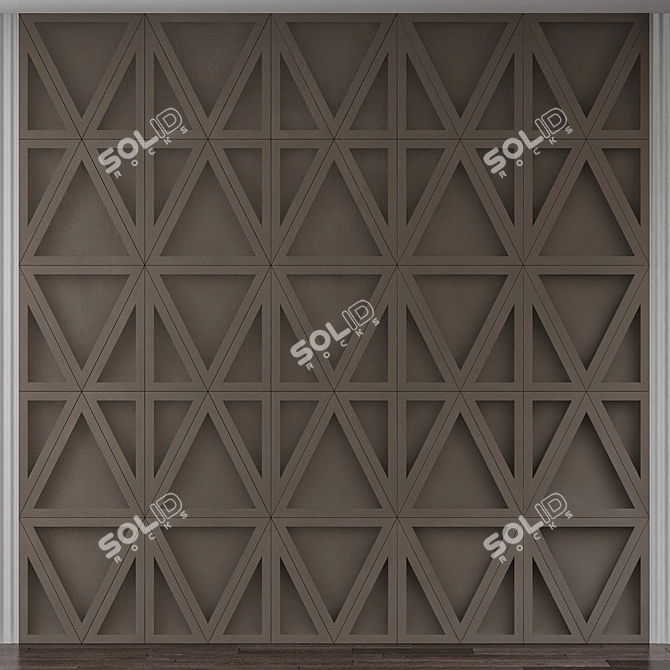 Modern 3D Wall Panel 3D model image 1