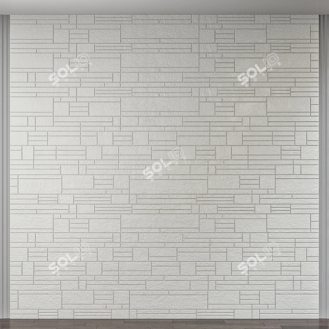 Sleek Modern Wall Panel 3D model image 1