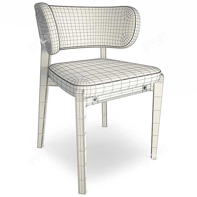 Kauri Wood Chairs: Trendy & Stylish 3D model image 2