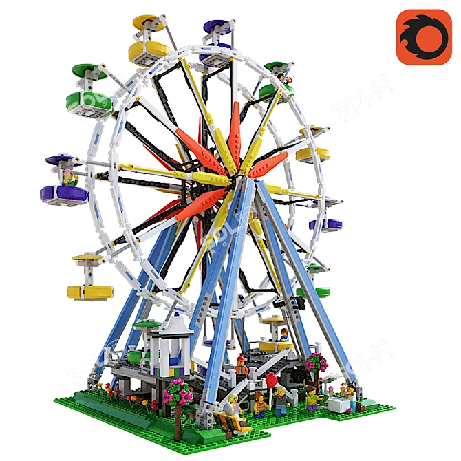 LEGO Ferris Fun: Build, Spin, Enjoy! 3D model image 1