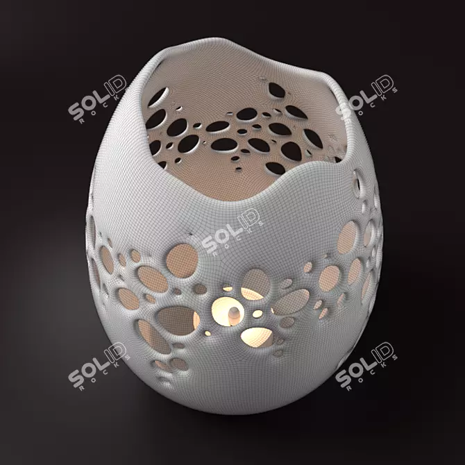 Elegant Candlestick Holder 3D model image 2