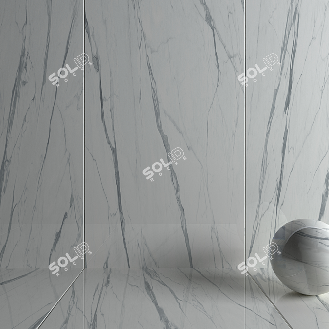 Statuario Extra HD Wall Tiles 3D model image 3