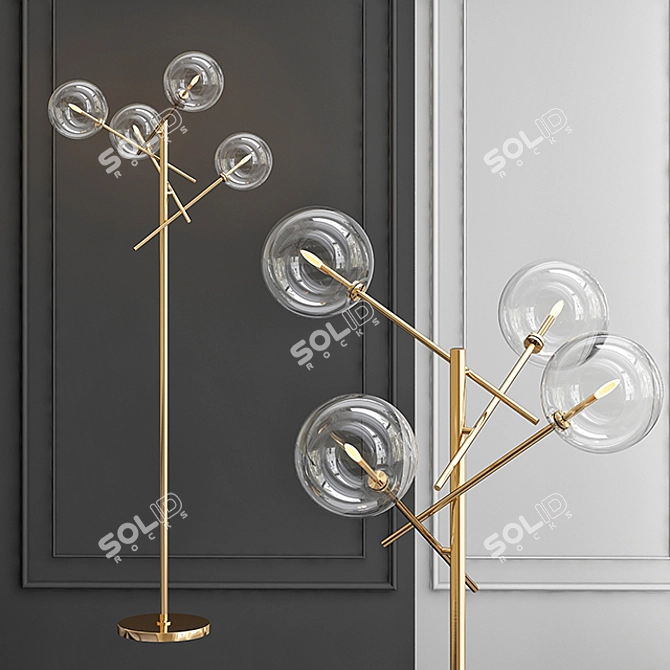 Gallotti & Radice Bolle Floor Lamp 3D model image 1