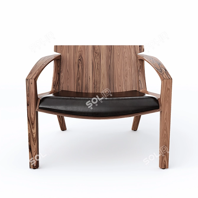 Sleek Modern Armchair 3D model image 2