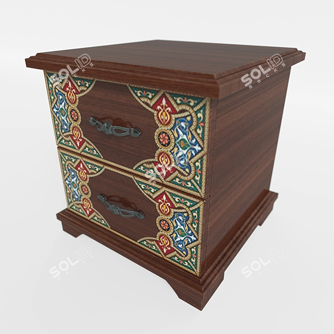 Modern Bedside Table - Elegant and Functional 3D model image 2