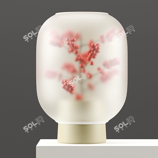 Nebl Red Berry Plant 3: Frosted Glass Elegance 3D model image 1