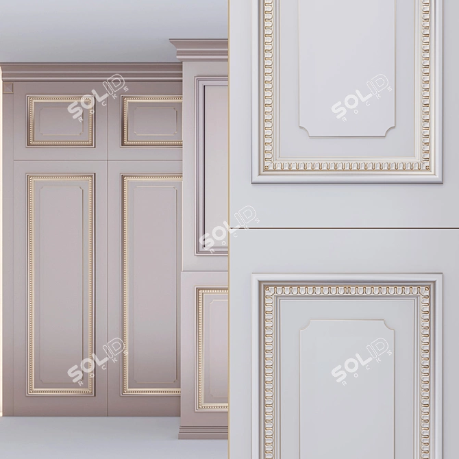 Imperiale Riva Wall Panels - Elegant & Versatile Décor 3D model image 2