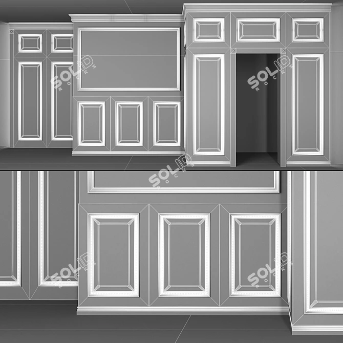Imperiale Riva Wall Panels - Elegant & Versatile Décor 3D model image 3