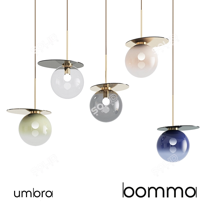 Elegant Shadow Pendant: Umbra 3D model image 1