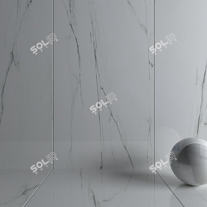  Elegant Pure Statuario Wall Tiles 3D model image 3