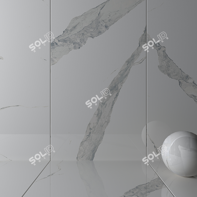 Statuario Venato Wall Tiles: HD, Multi-Texture (160x320 cm) 3D model image 2