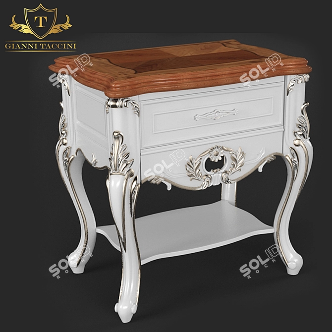 Diva Bedside Table: Elegant and Functional 3D model image 1