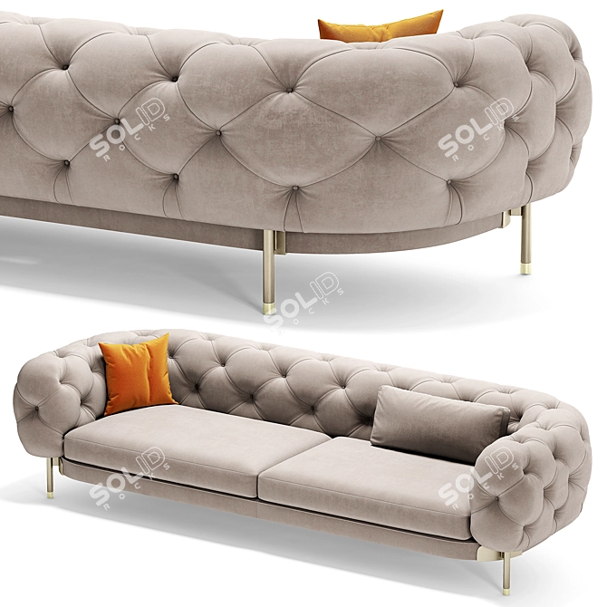 Luxurious Atenae Sofa by Cantori 3D model image 1