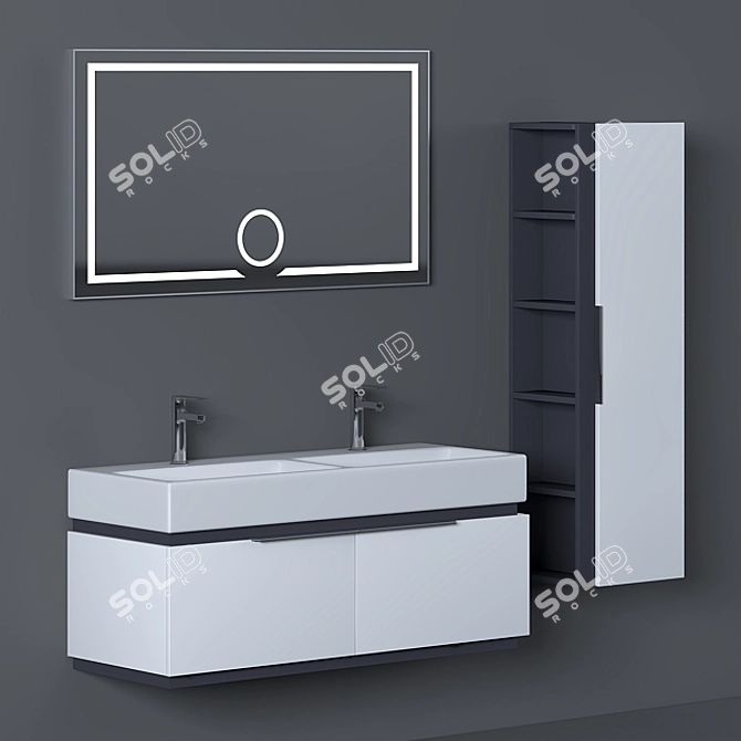Bathroom Furniture Set | Omega 3D model image 1