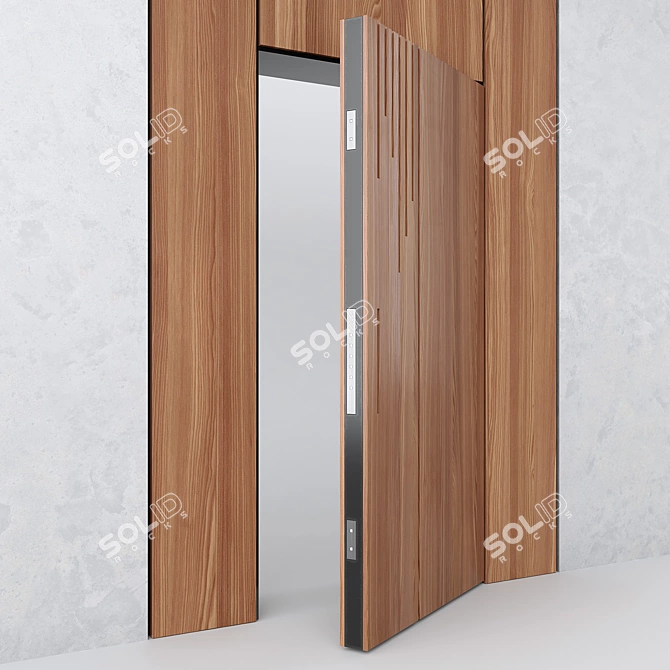 Contemporary Wooden Door: Modern Design for Interiors & Exteriors 3D model image 2