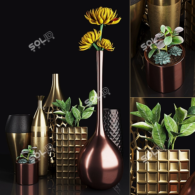 Elegant Decor Set | Vray, Corona | High Quality Renders 3D model image 1