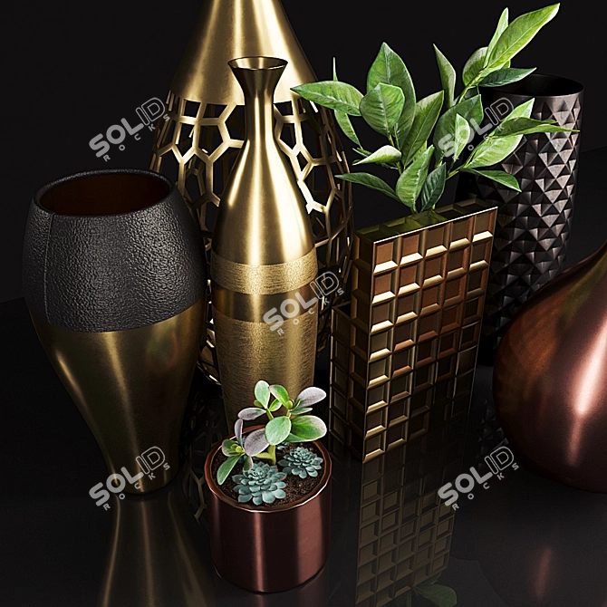 Elegant Decor Set | Vray, Corona | High Quality Renders 3D model image 2