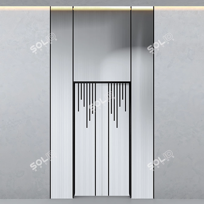 Sleek Elevator Door: Modern Design 3D model image 1