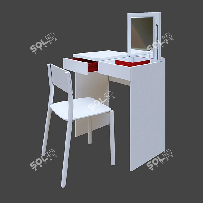 Sleek and Functional Brimnes Dressing Table 3D model image 1