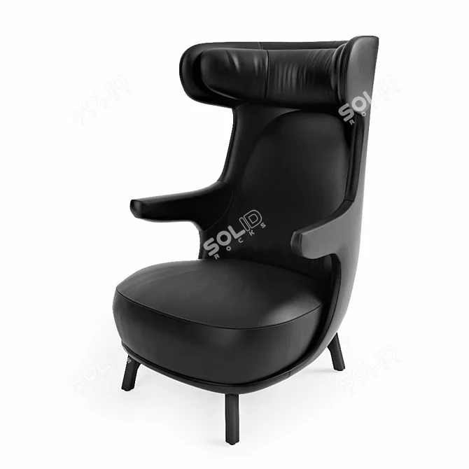 Sleek and Stylish Dino Armchair 3D model image 1