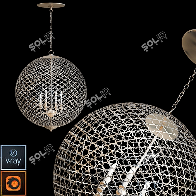 Skyros Pendant Lamps: Stylish Illumination Solution 3D model image 1