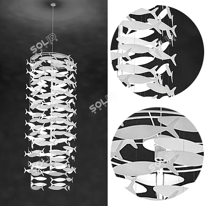 Ocean Inspired Chandelier 3D model image 1