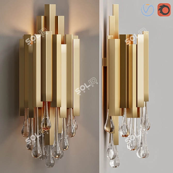 Trump Wall Lamp: Stylish Illumination for Your Space 3D model image 1