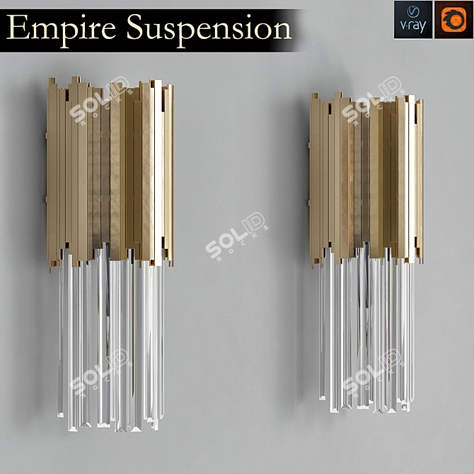 Empire Suspension Bra Light Fixture 3D model image 1