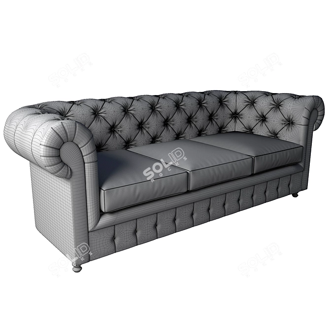 Frankof Oxford Velvet Sofa 3D model image 3