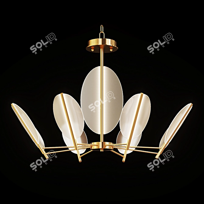 Postmodern Designer Chandelier with LED Lighting 3D model image 4