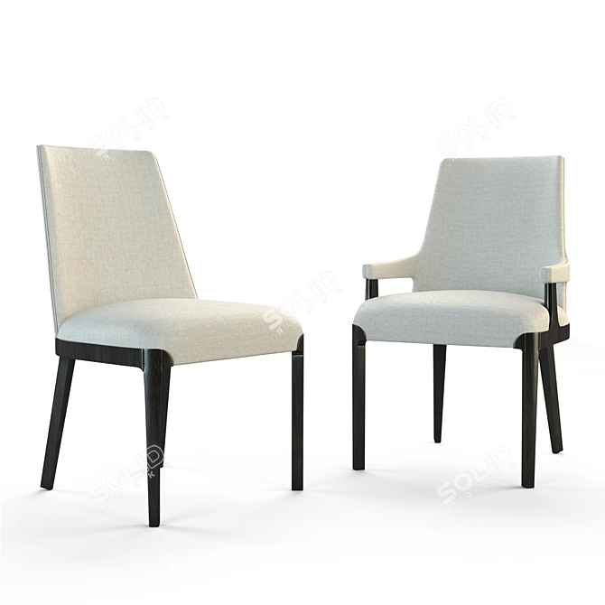  TA Studio No.4 Dayton Dining Chairs 3D model image 1