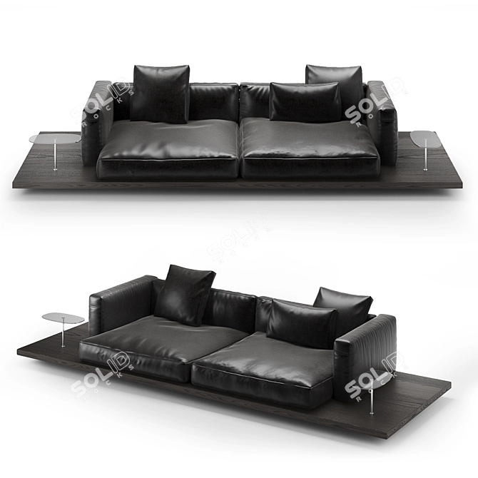 Modern Dock Sofa: Stylish Comfort 3D model image 1