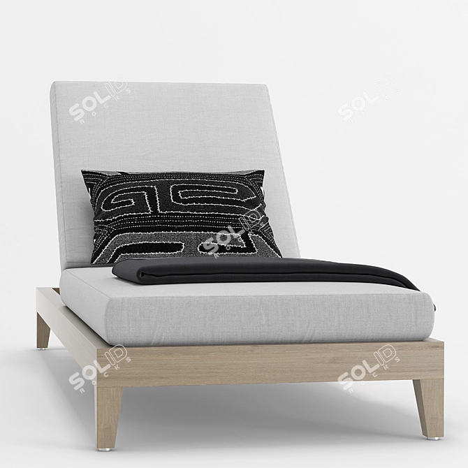 Luxury Outdoor Baimain Chaise 3D model image 2