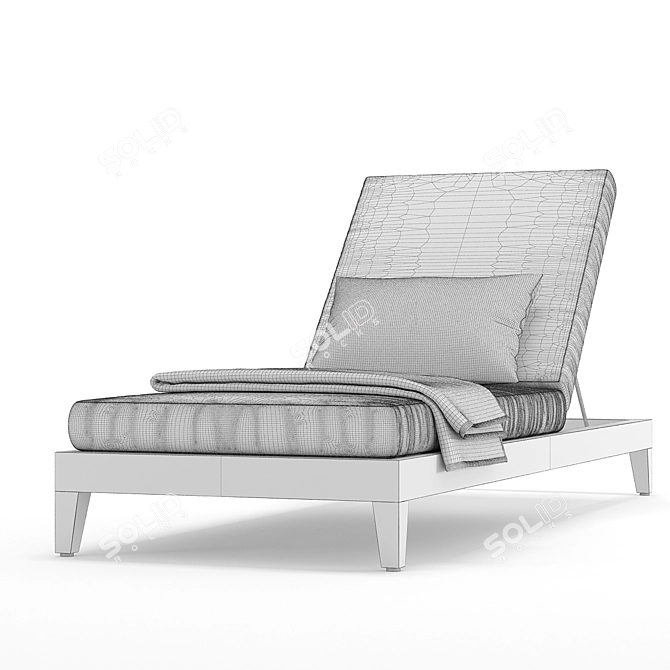 Luxury Outdoor Baimain Chaise 3D model image 3