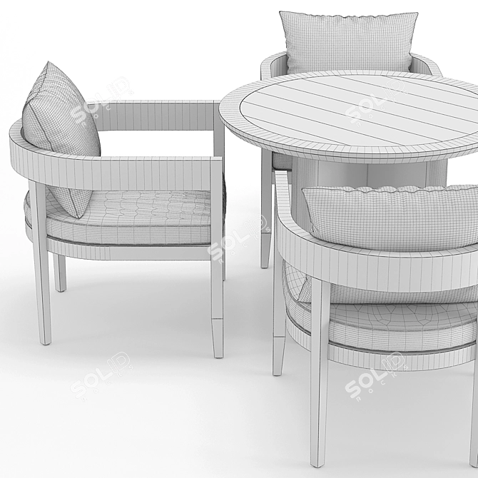 Elegant Baimain Outdoor Set 3D model image 3