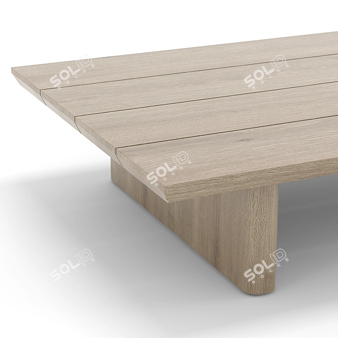 RH Outdoor Baimain Coffee Table: Elegant and Durable 3D model image 2