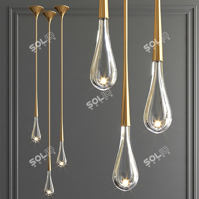 Elegant Liberty Lux Pendant 3D model image 1