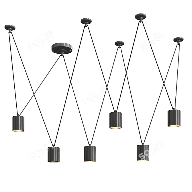 Luxury Crystal Chandelier Collection 3D model image 2