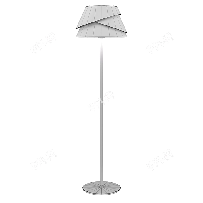 ALBORAN Floor Lamp: Stylish Metal Shade with E27 Socket - 5864 OM 3D model image 2